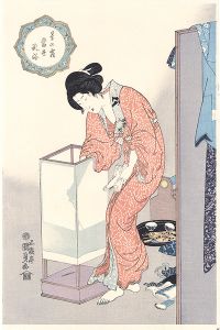 Starlight Frost and Modern Manners / Woman Lighting a Lamp 【Reproduction】