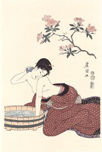 Azaleas: Woman Washing Her Neck【Reproduction】