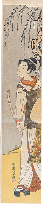 Koryusai “Young Man Dressed as Komuso【Reproduction】”