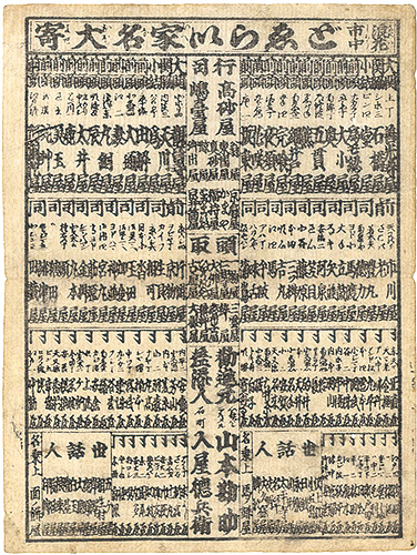 Unknown “Catalog of Enormous Families of Osaka”