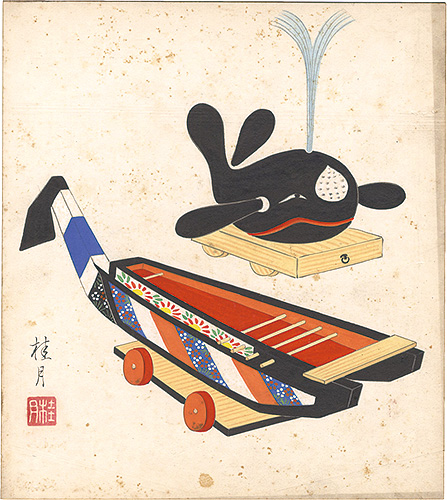 Shimizu Keigetsu “Shikishi Paper Board: Dolls”