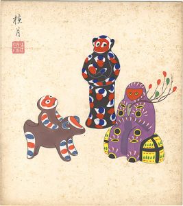 Shimizu Keigetsu / Shikishi Paper Board: Dolls