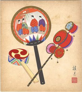 Shimizu Keigetsu / Shikishi Paper Board: Dolls