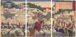 Ginko / Kagoshima News / Battle at Kumamoto Castle [鹿児嶋新聞　熊本城戦争図]