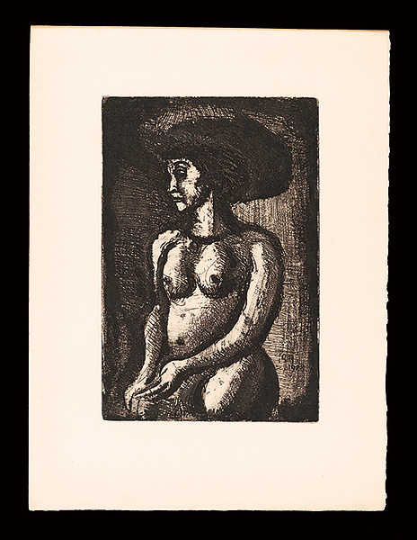 Georges Rouault “Reincarnations du pere Ubu : Fille au Grand Chapeau”