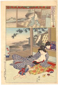 周延「二十四孝見立画合　六 寉山南」