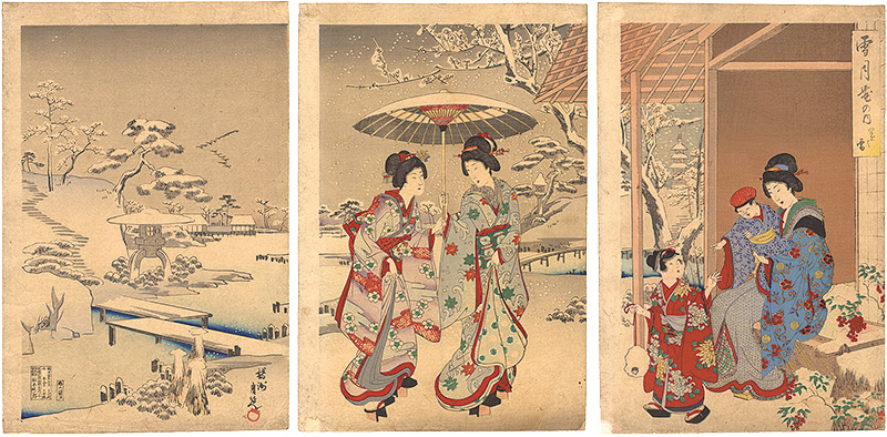 Chikanobu “Snow, Moon, and Flowers / Snow”