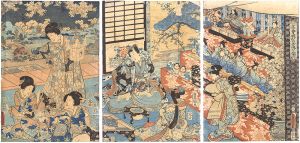 Toyokuni III / Playing Dolls in the Third Month [三ツ会姫ひゐな遊ひノ図]