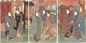 Kuniyoshi / Public Viewing of the Azuma Daigongen Shrine [吾妻大権現開帳ノ図]