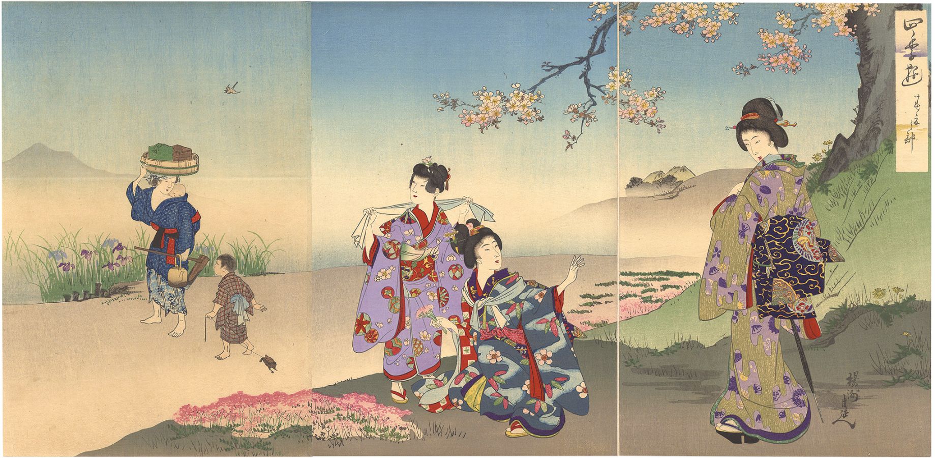 Chikanobu “Amusements of the Four Seasons / Spring”