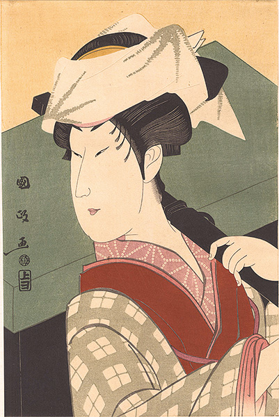 Kunimasa “Actor Nakamura Noshio II as Gotobei's Daughter, Tokujo【Reproduction】”