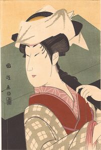 Kunimasa / Actor Nakamura Noshio II as Gotobei's Daughter, Tokujo【Reproduction】 [中村野塩【復刻版】]