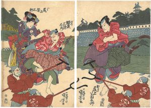 Kuniyoshi / Kabuki Play:  The Storehouse of Loyal Retainers [仮名手本忠臣蔵]