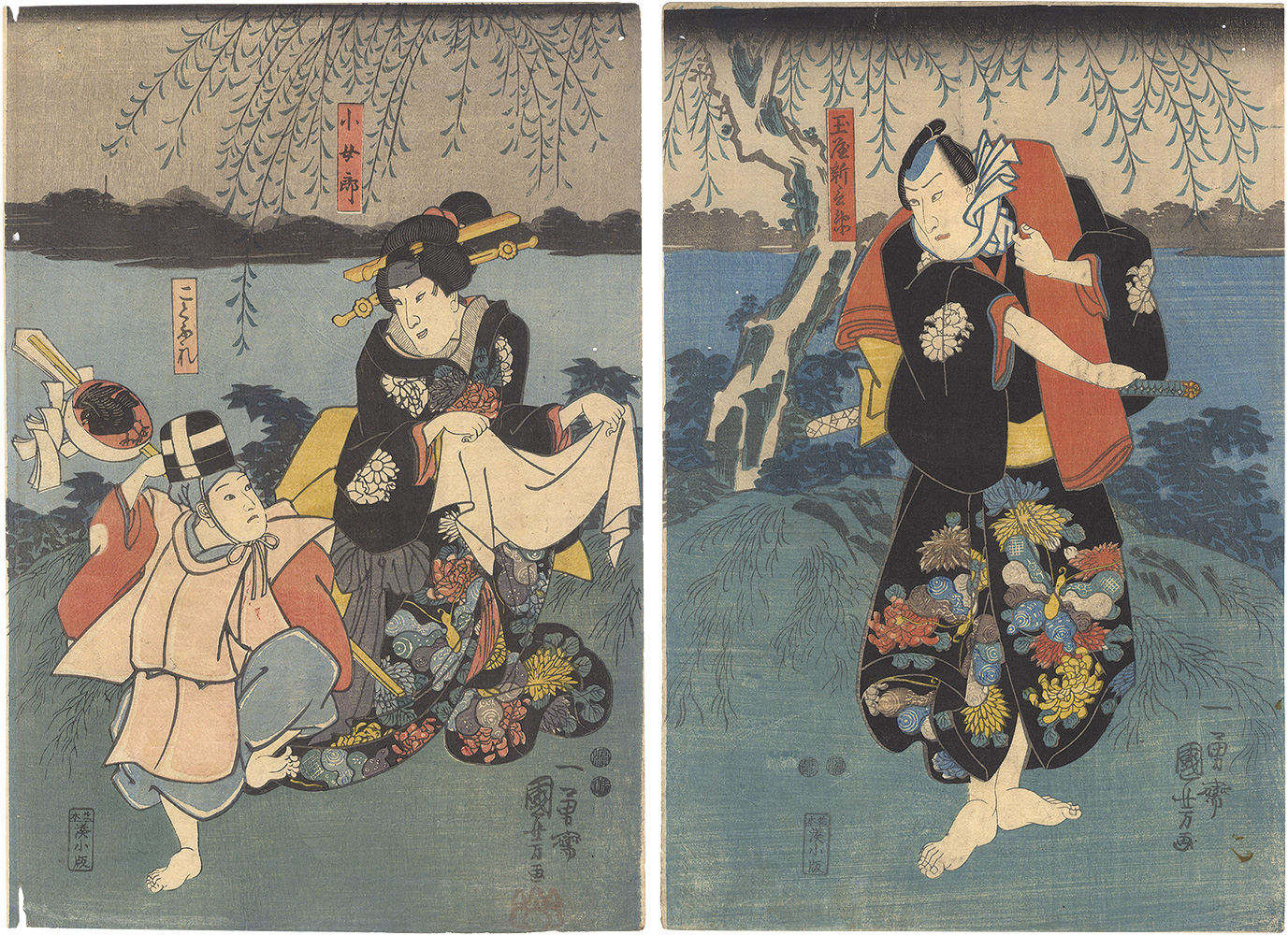 Kuniyoshi “Kabuki Play: Tsukinode-mura Shiratsuyu Tamaya”
