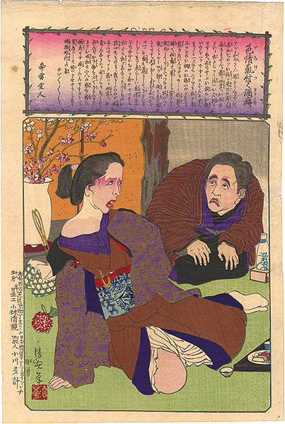 Kiyochika “Twelve Aspects of Tipsy / Seductive Drinker”