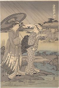 Eishi / Fashionable Versions of the Seven Komachi / Praying for Rain (Amagoi)【Reproduction】 [風流七小町 雨乞【復刻版】]