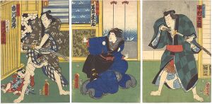 Kunichika / Kabuki Play: Naminori Fune Oto no Yoki Soga [波乗船音善曽我]