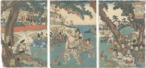河津三郎俣野五郎相撲図