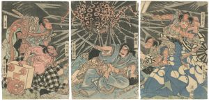 Kuniyoshi / Confronting the Earth Spider [土蜘蛛退治の図]