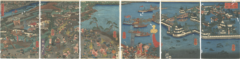 Yoshitora “Attack by Flooding and Attack by Flooding at Akamatsu”