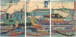 Yoshitora / View of Shibaura in the Eastern Capital [東都芝浦之風景]
