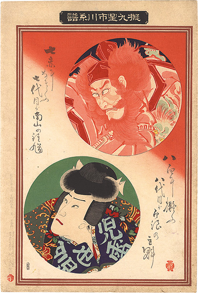 Yoshiiku “Ichikawa Family Imitations of Nine Elements”