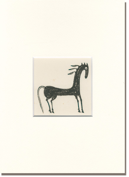 杉山寧「自筆画稿　馬」