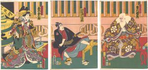 Toyokuni III / Kabuki Scene from Sukeroku Yukari no Edozakura [助六由縁江戸桜 ]