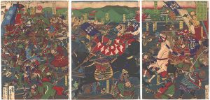 Yoshitora / Sanada Yukimura Fights Bravely in the Siege of Osaka in the Fifth Month of Genna 1 [元和元年五月 大坂篭城真田幸村勇戦之図]