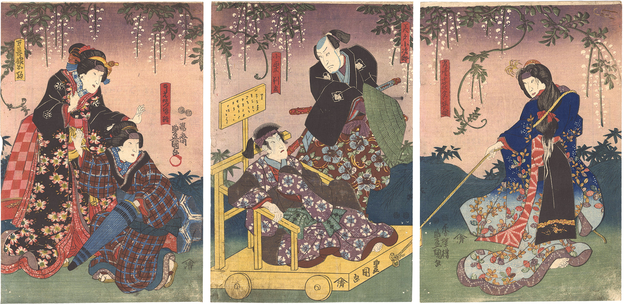 Toyokuni III “Kabuki Play: Sekai no Hana Oguri Gaiden”
