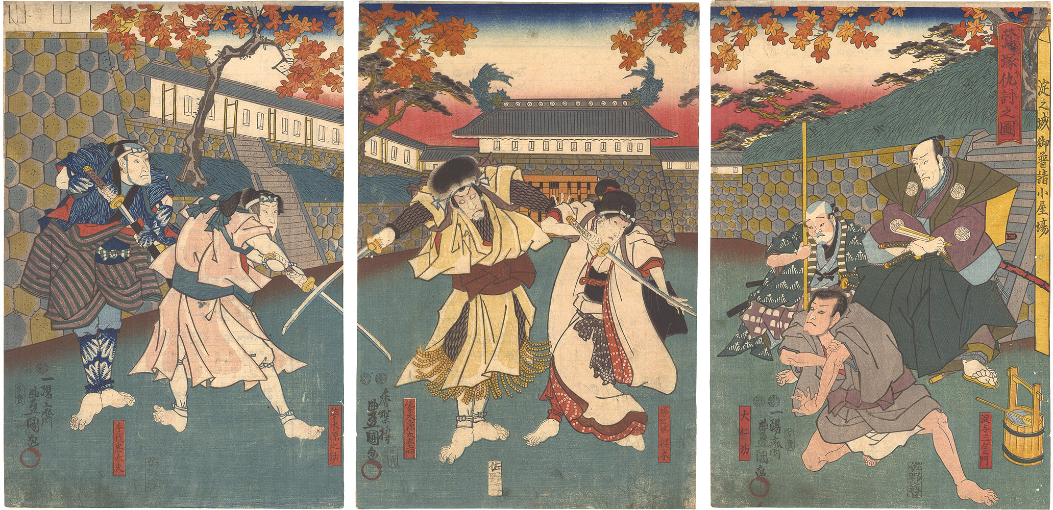 Toyokuni III “Vengeance at the Grave of Uguisu”