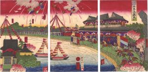 東京名所之内　不忍池競馬之図