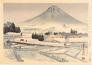 Tokuriki Tomikichiro / Thirty-Six Views of Mt. Fuji / Rain at Kariba in Susono