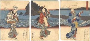 Toyokuni III / Pilgrimage to Enoshima [江の嶋もうで]