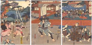 Toyokuni III / Kabuki Play: Hana no Ueno Homare no Ishibumi [花上野誉之石碑]