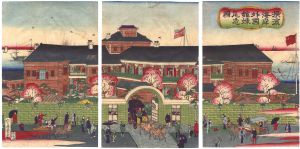 横浜海岸外国館煉瓦造図