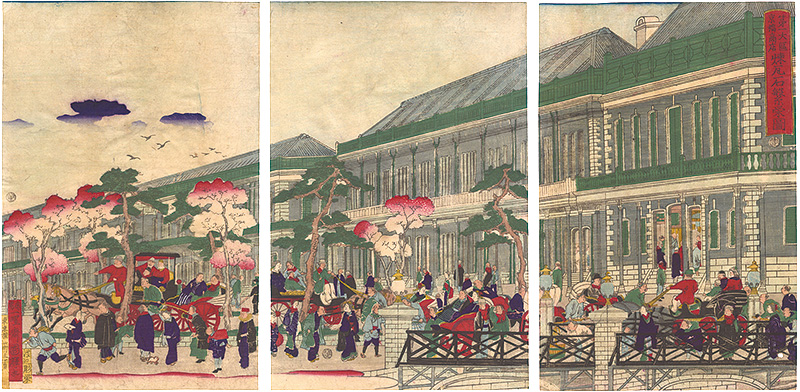 Kuniteru II “Prosperity of the Brick Shops in Kyobashi, the First Large District”