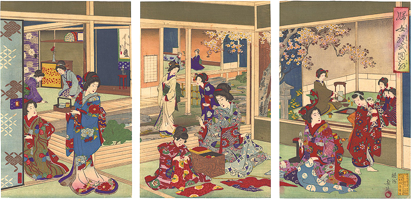 Chikanobu “Illustration of Etiquette for Ladies”