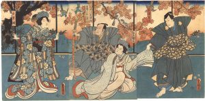 Toyokuni III / Kabuki Play: Hatsu-momiji Ogura no Shikishi [初紅葉小倉色紙]