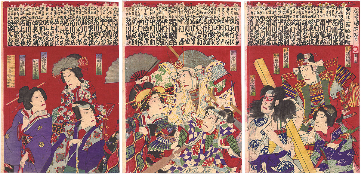 Kunimasa IV “Kabuki Actors' Salary Ranking of Meiji 22”