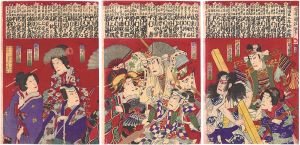 Kunimasa IV / Kabuki Actors' Salary Ranking of Meiji 22 [明治二十二年給金附]