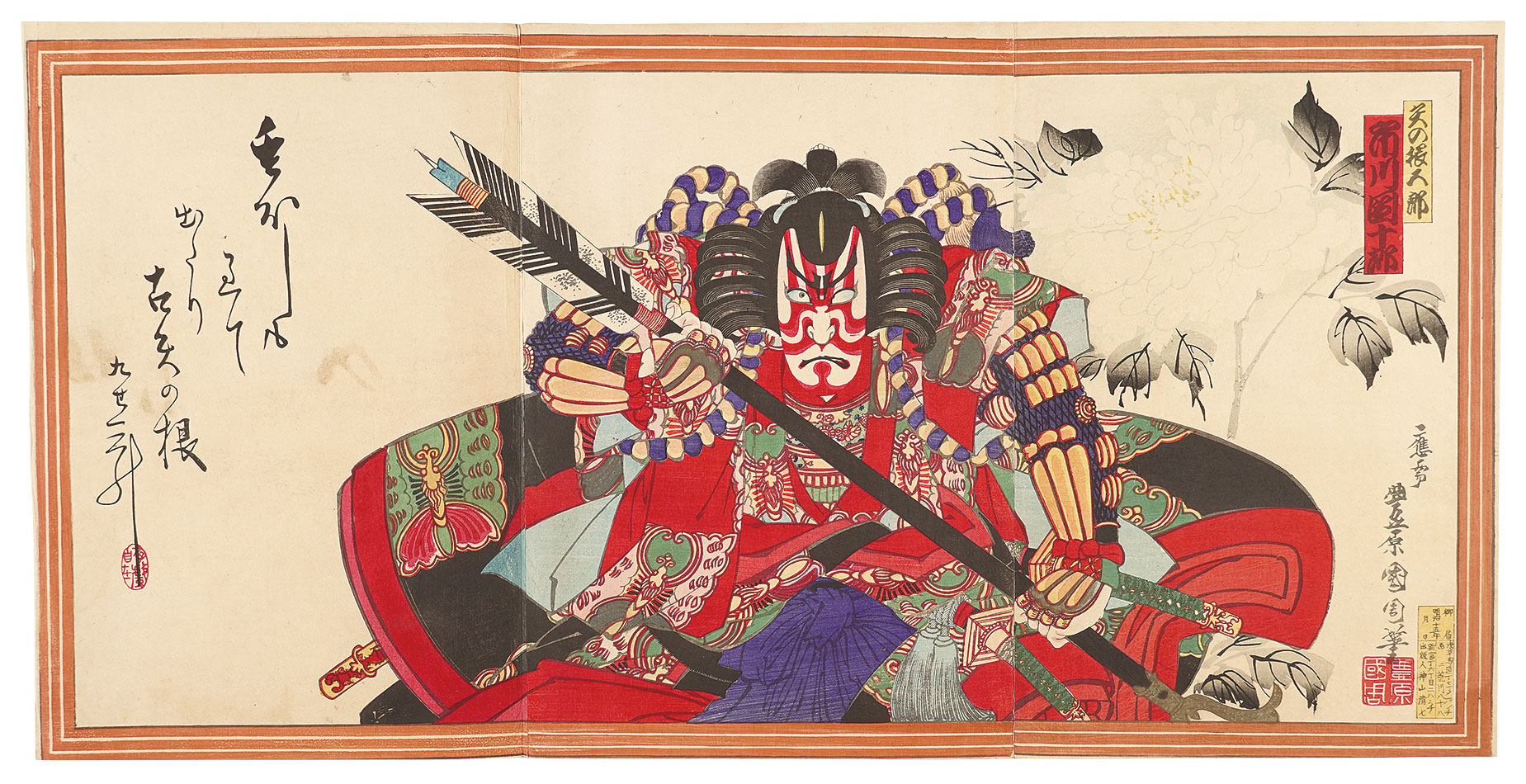 Kunichika “Kabuki Play: Konbyaku-ron Oriwake Hakata”