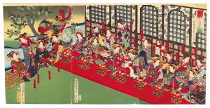 Yoshitora / Beauties All Gathered at the Inamoto-ro in the New Yoshiwara [新吉原稲本楼全盛揃之図]