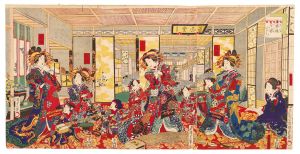 Kunisada II / The Gosei-ro in Full Flower [五勢楼全盛写真]