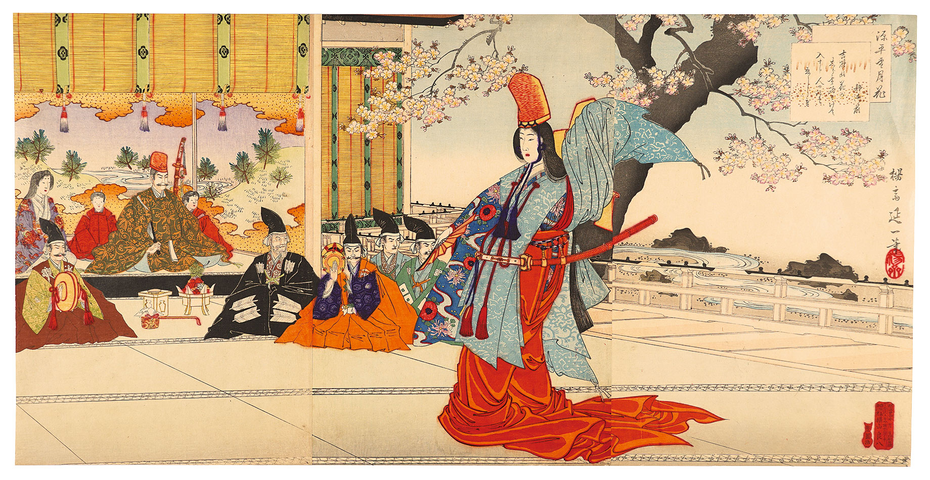 Nobukazu “Snow, Moon and Flowers for the Minamoto and Taira”