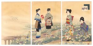 Shuntei / Twelve Months of Beauties / No. 6: Iris [美人十二ヶ月　其六 菖蒲]