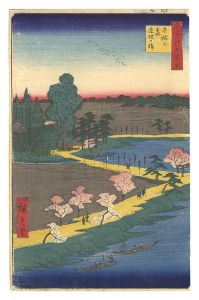 Hiroshige I / One Hundred Famous Views of Edo / Azuma Shrine and the Entwined Camphor [名所江戸百景　吾嬬の森連理の梓]