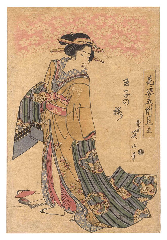 Eizan “Matches for the Flowers at Five Places / Cherry Blossoms at Oji”