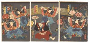 Toyokuni III / Kabuki Play : Cho Kocho Tsubasa no Karuwaza [蝶仝翼軽業]