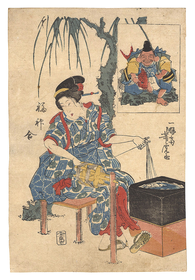 Yoshitora “Comparison of the Seven Gods of Good Fortune”